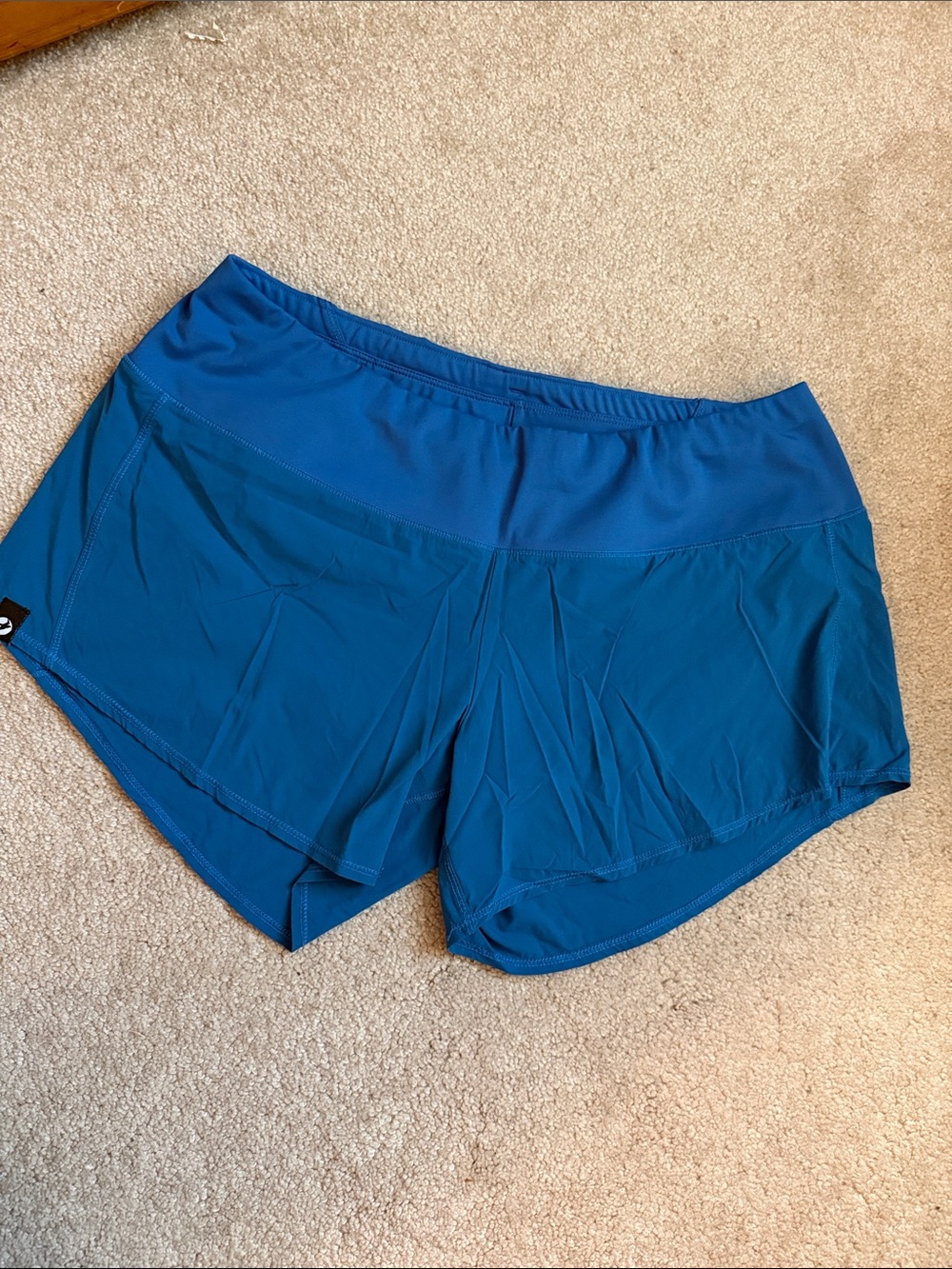 oiselle Teal Blue Athletic Running Shorts